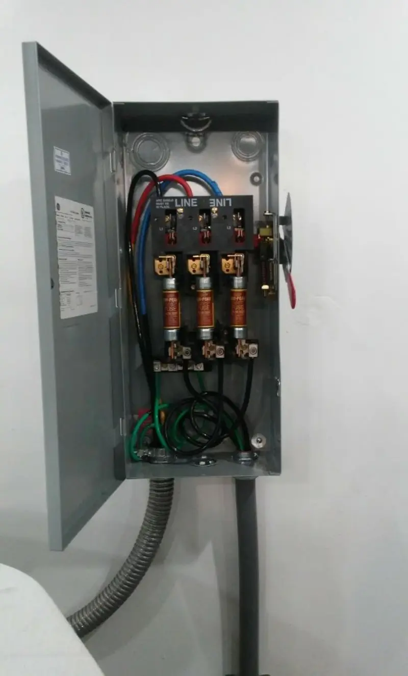 Three-phase disconnect switch installed for Electrical Wiring & Rewiring in Fernandina Beach