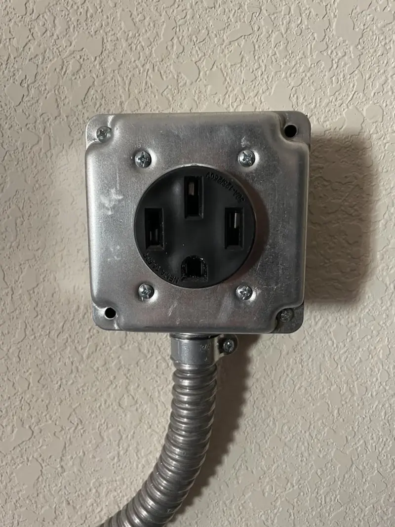 NEMA 14-50 outlet installed for Smart Home Electrical in Fernandina Beach